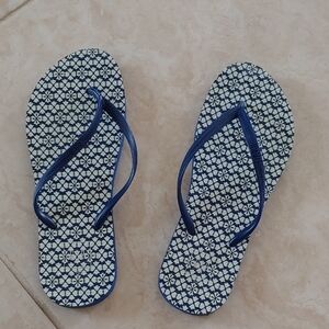 Gap Blue Patterned Women's Flip Flops size 10